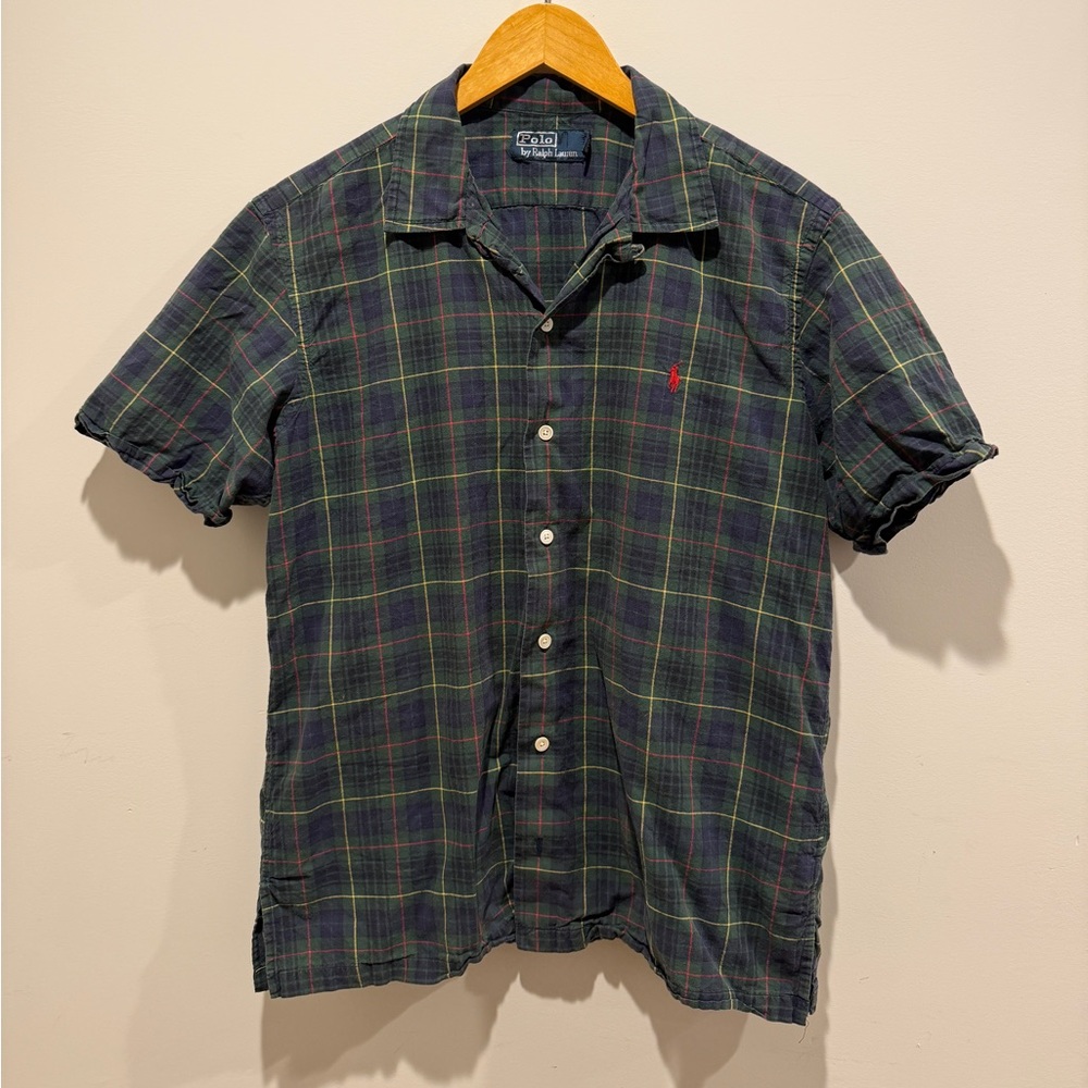 Ralph Lauren Vintage Green and Blue Plaid Shirt